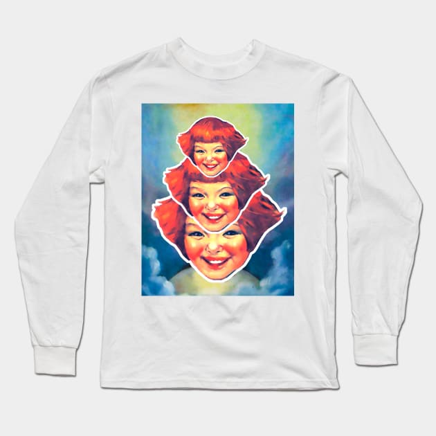vintage redhead girl faces Long Sleeve T-Shirt by Marccelus